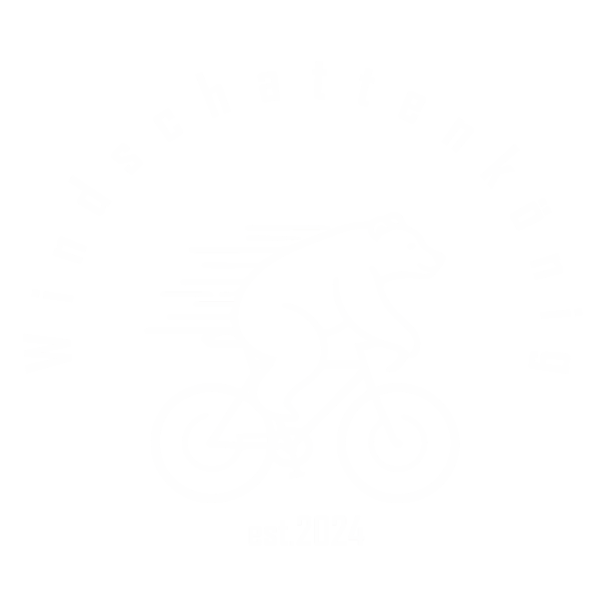 der Windschattenkoenig auf dem Fahrrad umrahmt von Wort Windschattenkönig est.2024 in weiß